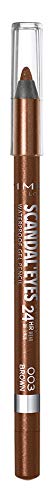Rimmel London Scandaleyes Waterproof Gel Pencil Eyeliner, Long-Wearing, Ultra-Smooth, Smudge-Proof, 003, Brown, 0.04oz (Pack of 2)