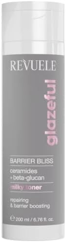 REVUELE Barrier Bliss Milky Toner, 6.76 fl.oz – Milky Face Toner for Dry & Sensitive Skin, Ceramides & Beta-Glucan for Skin Barrier Repair, Hydration & Radiance, Glazeful Collection