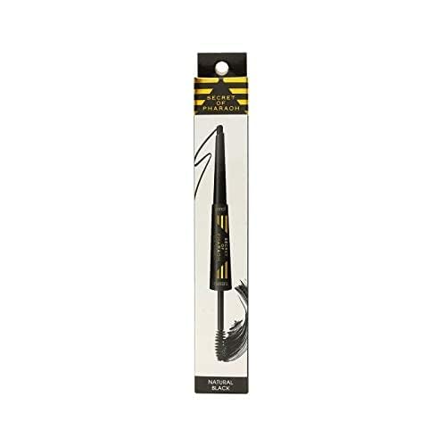 EBIN NEW YORK Secret of Pharaoh Dual Eyebrow Pencil & Mascara Natural Black | 2-in-1 Brow Pencil & Gel | Water-Resistant, Long-Lasting, Natural Finish | Vegan & Cruelty-Free