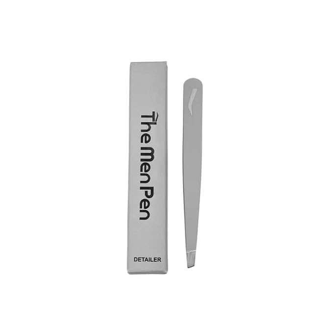 The Men Pen Complete Eyebrow Grooming Kit for Men | Scissors, Tweezers, Razors & 2 Eyebrow Filler Pens for Shaping | Trimming & Defining Brows | Grey