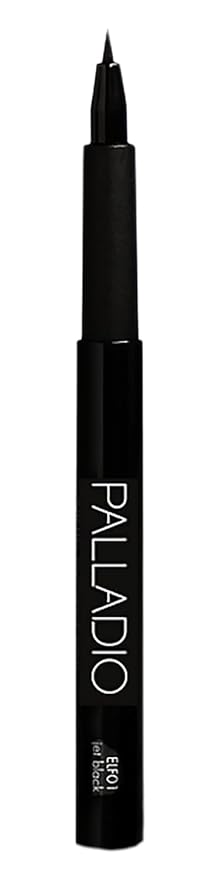 Palladio Felt-Tip Eyeliner Ultra Fine Liner, Creates Thin Precise Lines, Quick Drying, Waterproof, Rich Pigment, Long Lasting Application, Mess Free, Smooth, All Day Wear, Intense Jet Black Color