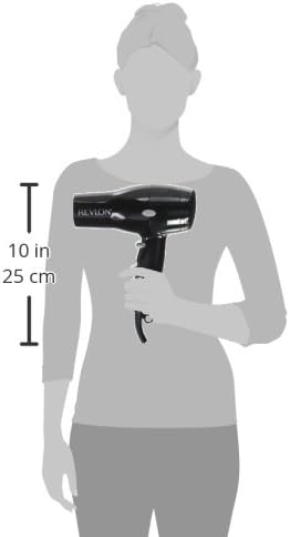 Revlon Compact Hair Dryer | 1875W Lightweight Design, Perfect for Travel, (Black)