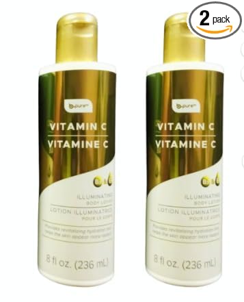 Vitamin C Illuminating Body Lotion, Revitalizing Hydration, 8 fl oz, 2-Pack