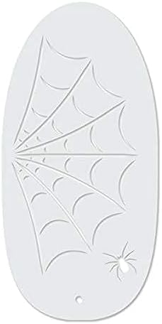 Stencil1FX - Spiderweb and Spider Eye Makeup Stencil for Costumes, Dress Up, Halloween, Cosplay, Face Painting, Raves, Festivals, Parades, Parties, Witches, Vampires
