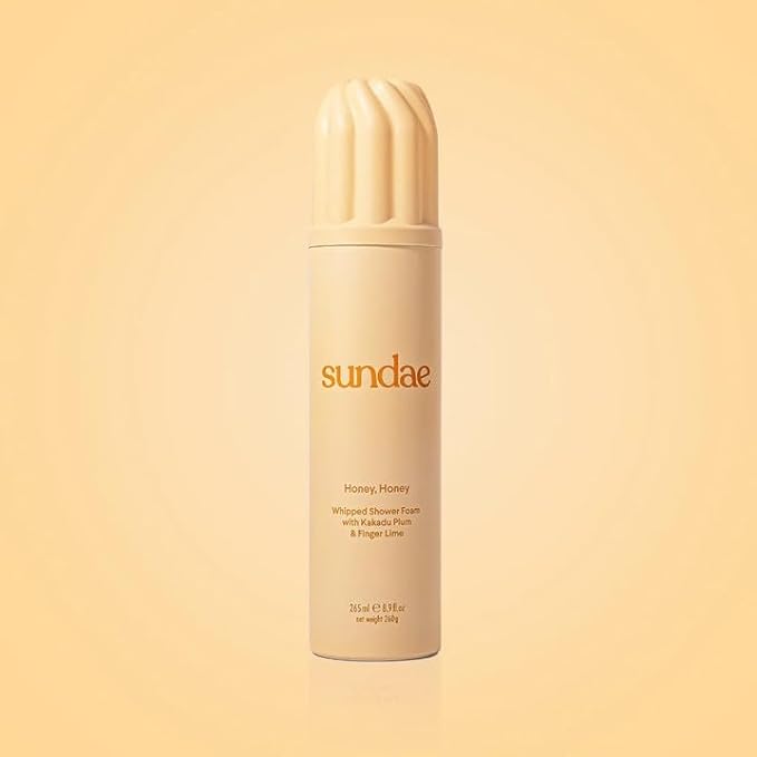 sundae Whipped Shower Foam Honey Honey Foaming Body Wash 8.9 fl oz, 265ml with Kakadu Plum & Finger Lime