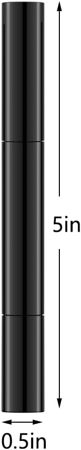 Lil Ray 3ml Empty Nail Oil Pen with Brush, Twist Pen for Tooth Whitening, Gel Lip Gloss Container, Eyelash Growth Liquid Tube(Black, 24 PCS)