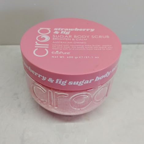 Ciroa, Strawberry & Fig, Sugar Body Scrub, Infused with Nourishing Shea Butter, Jajoba Oil & Aloe, 21.1 oz (600gr) For All Types of Skin (Pack Of One)