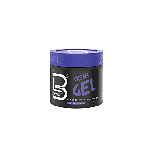 L3 Level 3 Cream Gel - Provides Volume and Medium Hold - With Vitamins to Nourish and Protect Hair Level Three Mens Hair Styling Cream (500 ML, Medium)