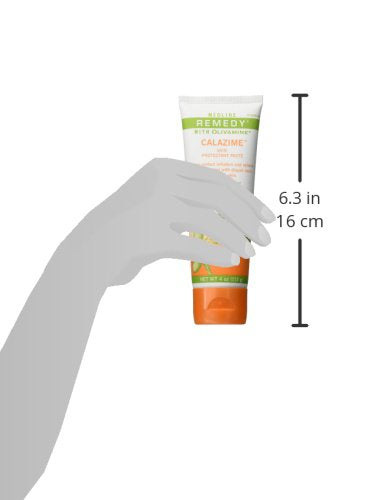 Medline Remedy Olivamine Calazime Skin Protectant Paste Cream, Used with Dry Chapped from Diaper Rash, Incontinence, Dermatitis, Psoriasis, Burns, Bites, White, 4 Oz, (Pack of 2)