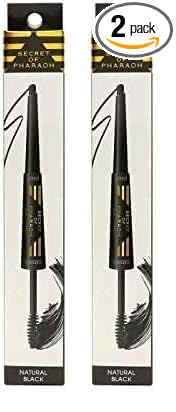 EBIN NEW YORK Secret of Pharaoh Dual Eyebrow Pencil & Mascara Natural Black | 2-in-1 Brow Pencil & Gel | Water-Resistant, Long-Lasting, Natural Finish | Vegan & Cruelty-Free (Pack of 2)