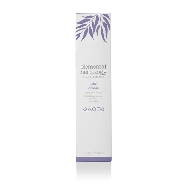 Elemental Herbology Vital Cleanse Brightening Jelly Cleanser – Daily Face Wash with Vitamin C, Green Tea & Wild Flower Honey – Refreshing Gel-to-Foam Cleanser for Radiant, Healthy-Looking Skin
