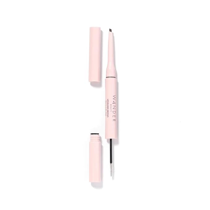 Wander Beauty Women's Upgraded Brows Pencil & Treatment Gel Duo, Dark Brown, 1 Count (Pack of 1)
