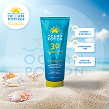 Ocean Potion SPF 30 Sunscreen Body Lotion, Broad Spectrum UVA/UVB Protection with Aloe and Vitamin E, Water-Resistant Non-Greasy Travel Size Sunscreen, 3.4 oz