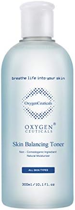 OxygenCeuticals Skin Balancing Toner – Hydrating & pH Balancing Facial Toner with Centella, Lavender & Freesia Extracts, Improves Skin Texture for Oily & Combination Skin 10 fl.oz (300ml)