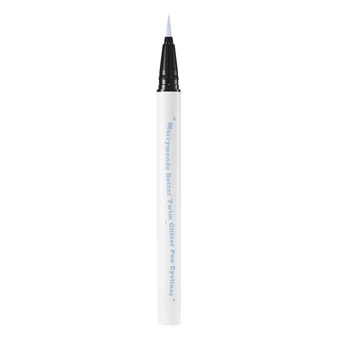 Merrymonde Better Twim Glitter Pen Eyeliner – Long-Lasting, High-Pigment, Vibrant Colors Eyeliner for Sparkling Eye Makeup (02 Blue)