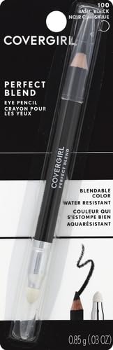 COVERGIRL Perfect Blend Eyeliner Pencil, Basic Black, Eyeliner Pencil with Blending Tip For Precise or Smudged Look, 1 Count (Pack of 2)