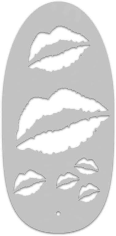Stencil1FX - Kisses Eye Makeup Stencil for Costumes, Dress Up, Halloween, Cosplay, Face Painting, Raves, Festivals, Parades, Parties, Valentine's Day, Pride, Love