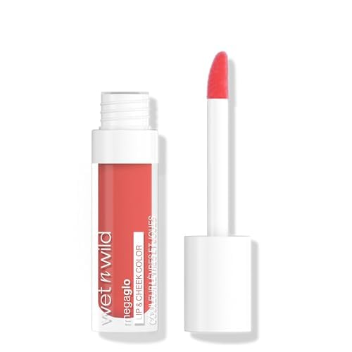 wet n wild Mega Glo Lip & Cheek Color, Creamy Coral Stain, Buildable Multi-Use Soft Matte Finish, Vegan & Cruelty-Free - Coral Dream (Pack of 2)