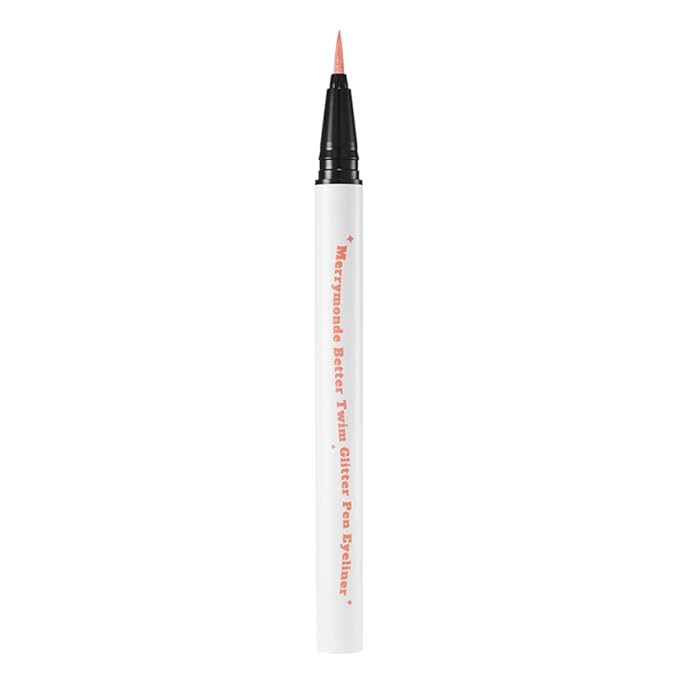 Merrymonde Better Twim Glitter Pen Eyeliner – Long-Lasting, High-Pigment, Vibrant Colors Eyeliner for Sparkling Eye Makeup (04 Rose)
