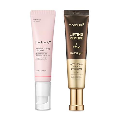 medicube Eye Serum Duo for Firmer-Looking Skin: PDRN Peptide Serum and Deep Reviving Peptide Eye Cream | Korean Skincare, Gifts for Women, Skin Care Set