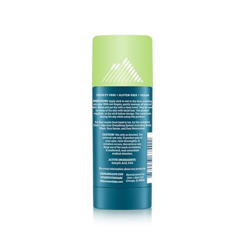 Oars + Alps Anti-Everything Solid Face Wash for Men with Clinical-Strength Salicylic Acid, Ceramides, Shea Butter, Travel-Friendly TSA Compliant, Deep Sea Glacier Scent, 1.1 Fl Oz