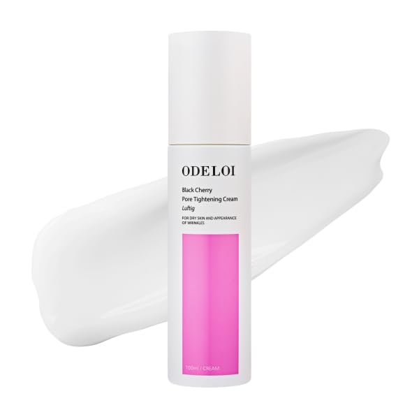 Black Cherry Pore Tightening Cream, Pore Minimizing Primer Effect, Blurring Face Moisturizer for Smooth Makeup, Korean Skincare, 100ml