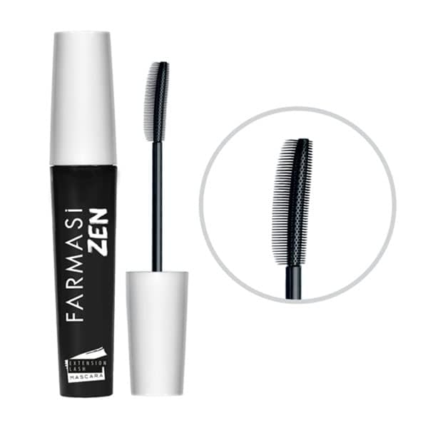 FARMASi 2 PACK Zen Extension Lash Mascara, Lengthening & Volumizing Effect, Clump-Free Definition, Smudge-Free Wear, Silicone Brush for Separated Fuller-Looking Lashes, Blackest Black