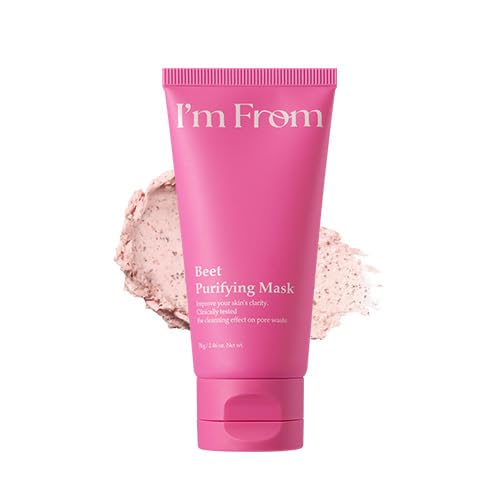 I’m From Beet Purifying Mask, Korean Wash-Off Clay Mask with Beet Root Powder for Pore Care, Purifying & Moisture Balance 2.37 fl.oz