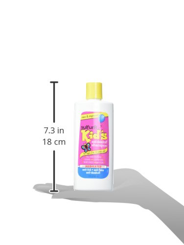 Sulfur 8 Anti-Dandruff Shampoo for Kids 7.5 oz – Gentle Medicated Dandruff Control for Itchy Scalp, Mild Cleanse with Kid-Friendly Fresh Fragrance for Children & Sensitive Scalps