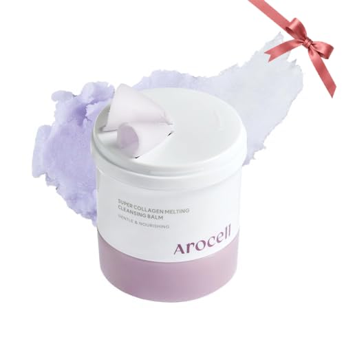 AROCELL Super Collagen Melting Balm 3.53oz – Korean Makeup Remover Balm for Blackhead Care, Deep Pore Care with Peptides Hydration, Nourishing Daily Face Wash Skincare