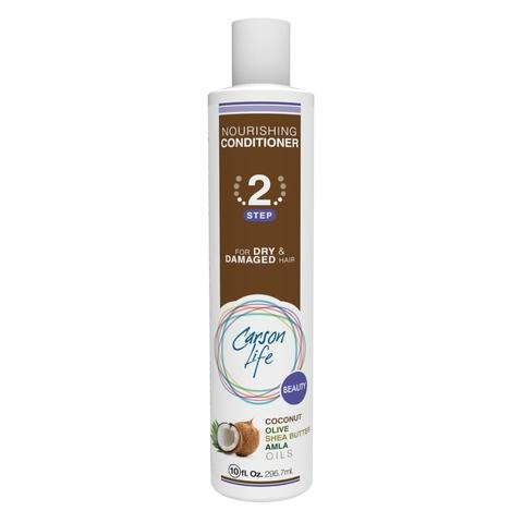 Carson Life Nourishing Conditioner for Dry or Damaged Hair - Repair Conditioner for Color Treated Hair - Sulfate and Paraben Free - Coconut, Olive and Amla Oils, Shea Butter (Single)