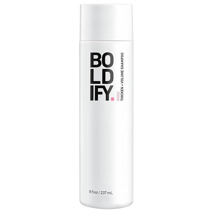 BOLDIFY Thickening Shampoo - Rice Water for Thinning and Oily Hair - Volumizing Shampoo for Fine Hair, Weightlessly Removes Excess Oil - 8oz