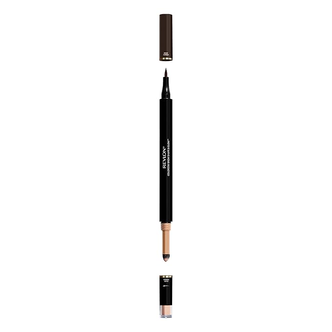 Revlon Colorstay Shape & Glow Eye Brow Marker and Highlighter, Soft Black, 0.02 Oz (Marker), 0.008 Oz (Highlighter)