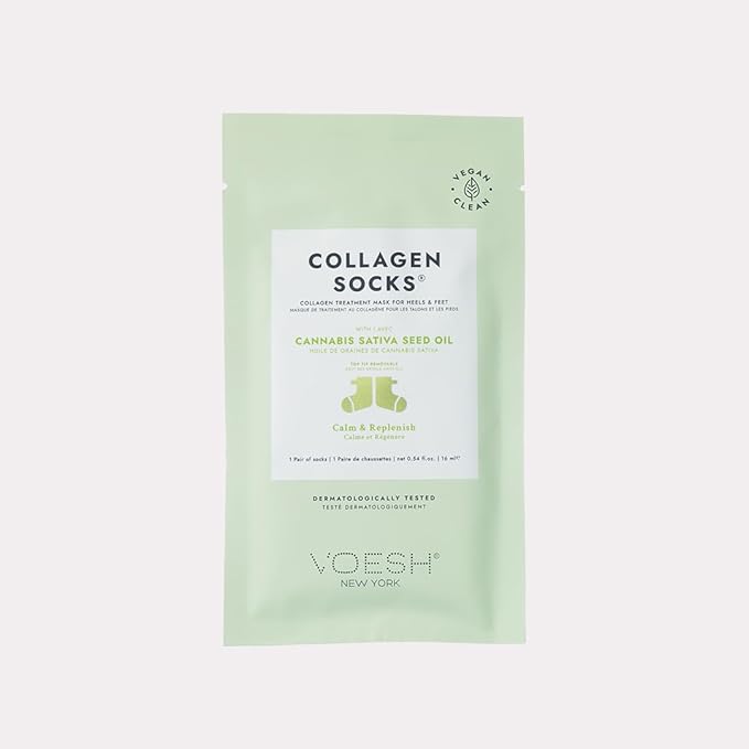 VOESH Collagen Socks, Collagen Socks for Dry Feet, Variety 5 Pack, Cracked Heel Repair, Moisturizing Socks, Spa Pedicure Treatment, Spa Socks, Foot Peel Masks, Vegan