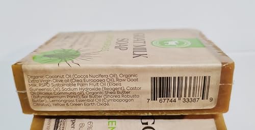 Honey Sweetie Acres 2-Pack Lemongrass Goat Milk Soap - Handmade 5 oz Bar, Made with Natural Ingredients, Moisturizing & Gentle, Made in the USA