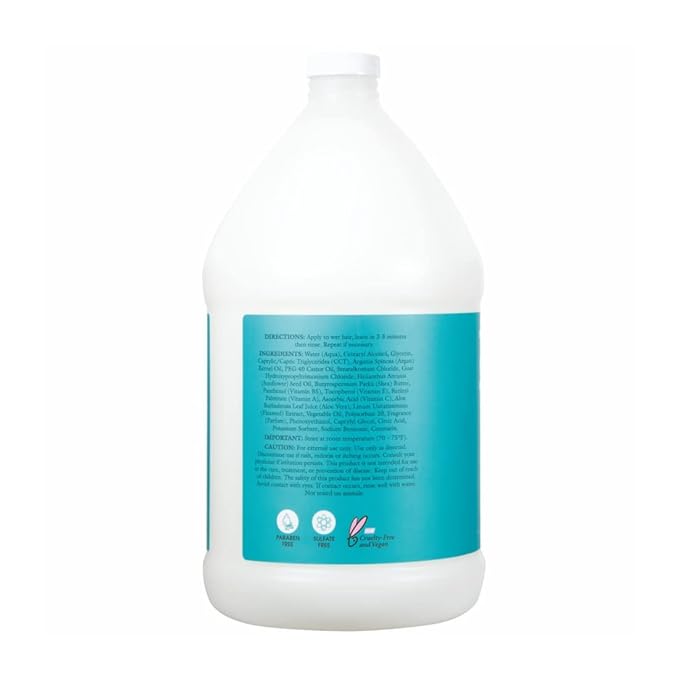 Ginger Lily Farms Salon Formula 100% Pure Morocco Argan Oil Conditioner for All Hair Types, 100% Vegan & Cruelty-Free, 1 Gallon, 128 Fl Oz (Pack of 1) Refill