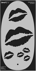 Stencil1FX - Kisses Eye Makeup Stencil for Costumes, Dress Up, Halloween, Cosplay, Face Painting, Raves, Festivals, Parades, Parties, Valentine's Day, Pride, Love