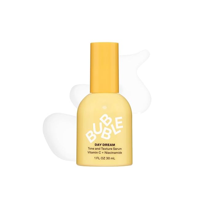 Bubble Skincare Day Dream Vitamin C Serum - Lightweight Hydrating Face Serum with Niacinamide + Ceramides - Helps Even Skin Tone & Improve Texture from Sun Damage - Summer Skin Care Essential (30ml)
