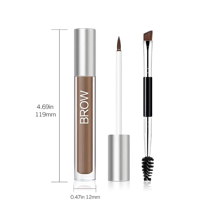 Waterproof Eyebrow Gel for Long Lasting, Highly Tinted Liquid Eye Brow Makeup, Sweatproof, Natural (Auburn)