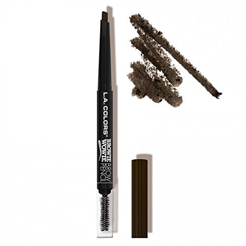 L.A. COLORS Browie Wowie Brow Pencil, Warm Brown CBP404 (Pack of 2)