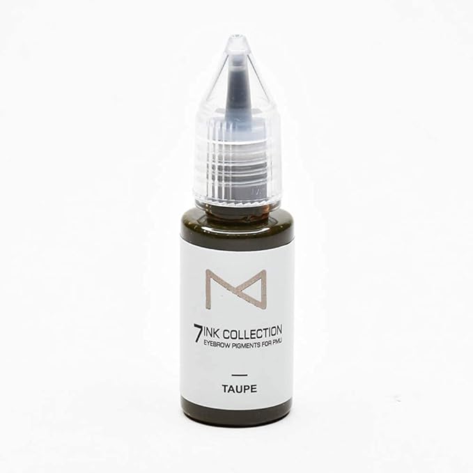 7 Ink Collection By Mellie Microblading LIQUID Pigment For Eyebrows/Brows - Permanent Make Up - Machine Use - Medical Grade - No Mixing - For Professionals Only -10ml (Single, Taupe)
