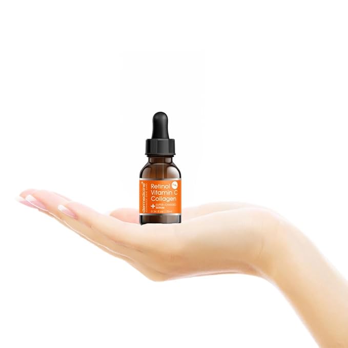 Retinol Vitamin C Collagen | Super Charged Anti-Aging Serum for Face | Pharmaceutical Grade Quality | Helps Smooth & Plump Fine Lines & Wrinkles & Brightens for Younger Skin Trial Size