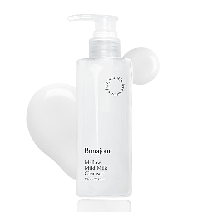 BONAJOUR] Mellow Mild Moisture Milk Cleanser - Vegan beauty Natural Face Wash For sensitive skin for Daily Face Washing 6.7 Fl. Oz