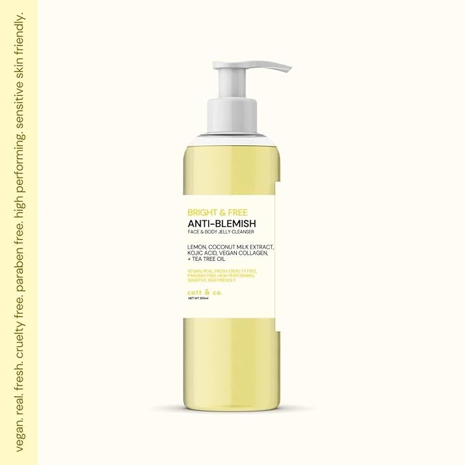Catt & co. Bright and Free ANTI- BLEMISH FACE & BODY JELLY CLEANSER 250ML