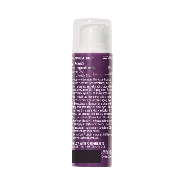 COVERGIRL Advanced Radiance Age Defying Foundation Makeup, Medium Light 135, 1 Ounce (packaging may vary)