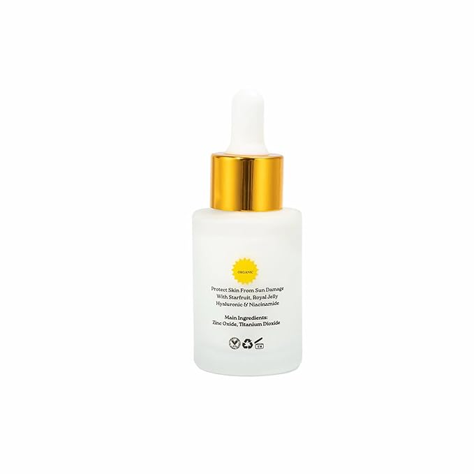 Sunscreen Serum- Enriched Mineral Face Sunscreen SPF 50 with Zinc Oxide 20% Titanium Dioxide 5%- With Hydrating Squalane For All Skin Types and Skin Tone 1oz