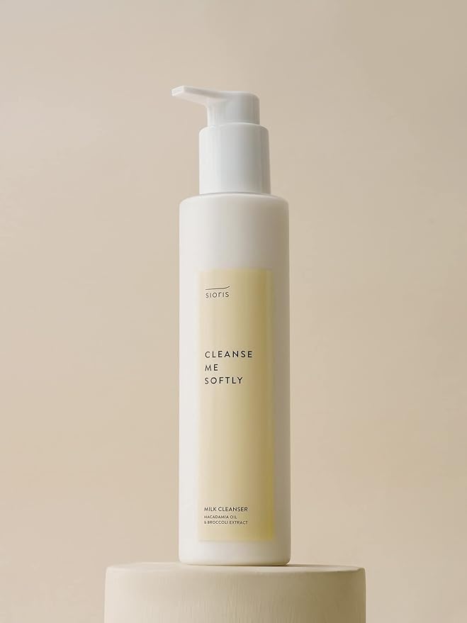 SIORIS Vegan Milk Cleanser, Hydrating Face Wash with Natural Citrus Water, Macadamia Seed Oil, Gentle Daily Facial Cleanser for Dry & Sensitive Skin, Korean Skincare – Original, 6.76 fl oz