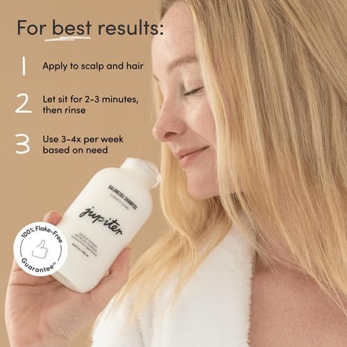 Jupiter Anti Dandruff Shampoo - Shampoo for Men & Women for Flaky, Itchy, Oily, & Dry Scalp - Nourishes Scalp and Reduces Breakage & Flakes - Color-Safe, Sulfate-Free, Paraben-Free