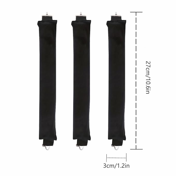 3PCS Heatless Hair Curler, Flexi Rod, For All Hair Types, Includes Brown, Black, Pink, Easy to Use, No Heat Curls, Overnight Curls, For Long Medium Hair
