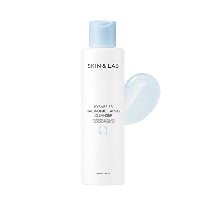 [SKIN&LAB] Hybarrier Hyaluronic Capsule Cleanser| Daily Gel Cleanser Infused with Hyaluronic Capsule and Hyaldeca Complex | For All Skin Types | 6.76 fl.oz